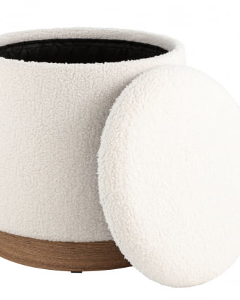 Пуф с ящиком Холли S Тедди белый_4