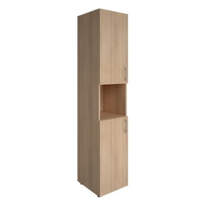 Стеллаж книжный закрытый с нишей без топа ЙАЛТА ЛТ-СУ 1.5Л Снежная Платина / YALTA LT-SU 1.5L_0