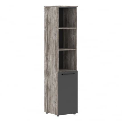 Шкаф-колонка с глухой малой дверью MORRIS TREND MHC 42.5 Сосна Нордик Антрацит_0