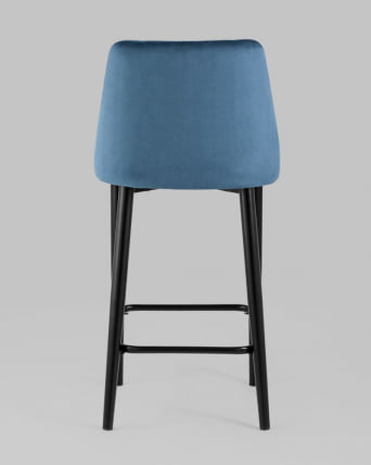 Стул полубарный Диего велюр Пыльно-синий_4