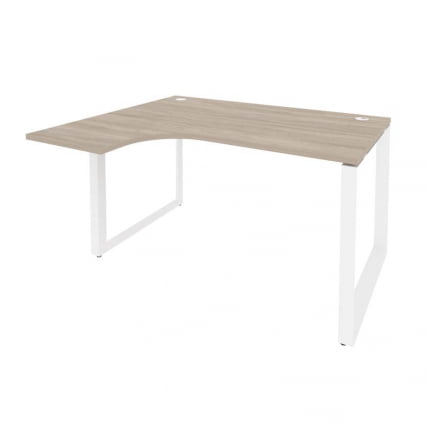 Стол эргономичный левый на О-образном м/к ОНИКС О.МО-СА-3Л Дуб Аттик/Белый / ONIX O.MO-SA-3L_0