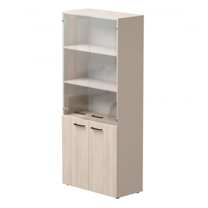 Шкаф комбинированный со стеклом Everprof EVO 254Н004 Дуб Соната Кашемир_0