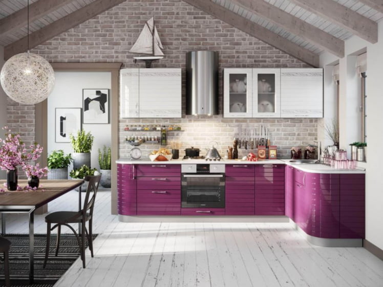 Тумба кухонная 200 Анастасия ЛД 037.152.000 Ежевика_1