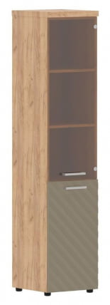 Шкаф колонка комбинированная с топом (левый) Torr LUX TLHC 42.2 L Дуб Бофорд Капучино_0
