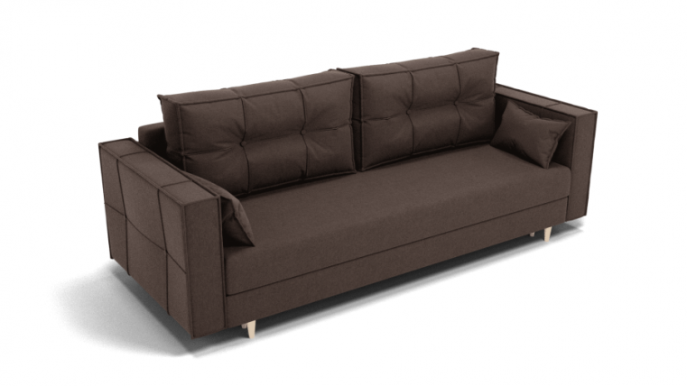 Диван Консул-1 НПБ (ЗР) Цвет фасада: Коричневый; Тип: Прямой; Материал фасада: Металл/Велюр_0