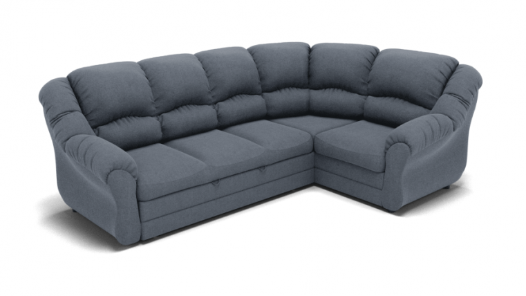 Диван Хост угловой (ЗР) Цвет фасада: Серый; Тип: Универсальный; Материал фасада: Металл/Велюр_0