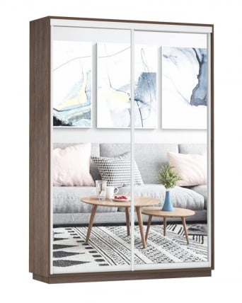 Шкаф-купе двухдверный Экспресс Дуо Экспенс 1600х2200х Венге / 1600х2200h_0