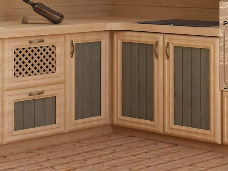 Кухонный гарнитур угловой Кантри №03 Сономе эйч светлая_18