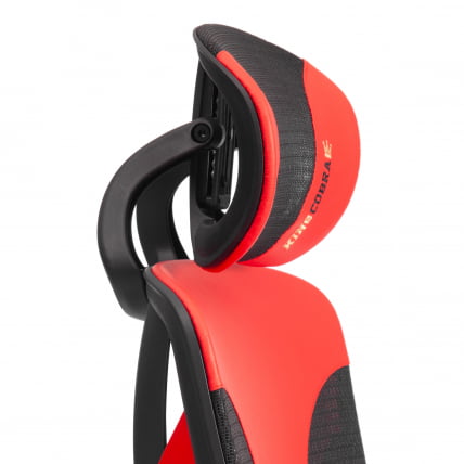 Кресло KingCobra иск. кожа / сетка, черный / красный_13