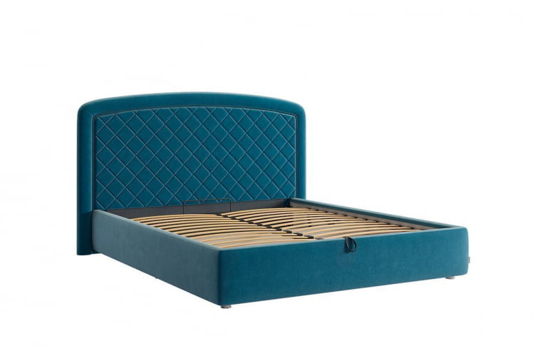 Кровать 1.6 Сильва 2 с подъем. механизмом ЗП.КМ1.6-18 изумруд (велюр) / ZP.KM1.6-18_1