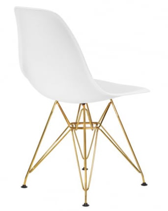 Стул обеденный ДОБРИН ДСР (ножки золотые, цвет белый (В-02)) 4 шт / DOBRIN DSR (W-02))_4