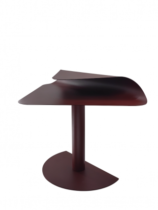 Журнальный столик Корнеа металл бордовый / Cornea_0