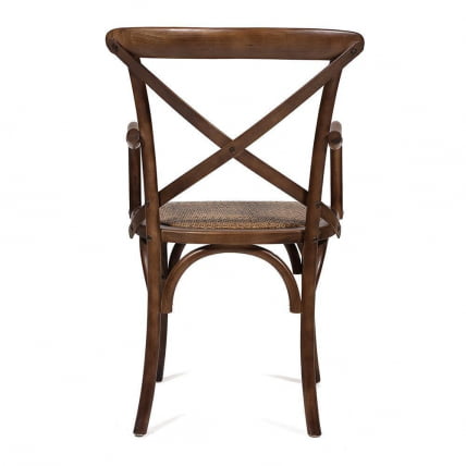 Стул с подлокотниками CРОСС (мод.CБ2008) дерево береза, 91х55х52см, Темный Орех (№5) / CROSS (mod.CB2008)_3