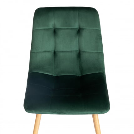 Стул CHILLY (mod. 7094-1) вельвет/металл, 44,5х52,5х86 см, dark green (темно-зеленый) HLR57 / натуральный_5