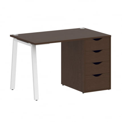 Стол письменный HOME OFFICE VR.SP-3-118.4.A Венге Цаво/Белый металл_0