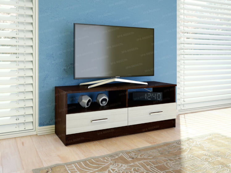 Тумба TV 1 Ясень шимо темный/Ясень шимо светлый_0