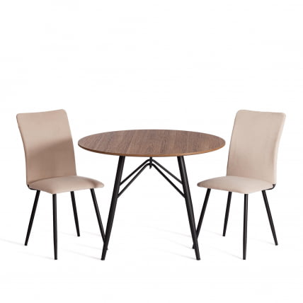 Стул обеденный La Rousse NEW, велюр, бежевый/черный, 7, 45x55x93 см_5