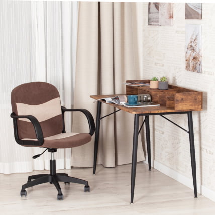 Кресло BAGGI PA флок , коричневый/бежевый, 6/7_13