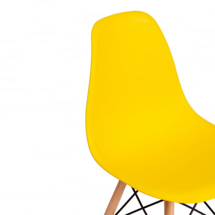 Стул CINDY (EAMES) (mod. 1801) дерево бук/металл/сиденье пластик, 45x51x82 см, Yellow (Желтый)_6
