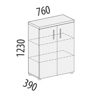 Шкаф с полками Альфа 62.64_1