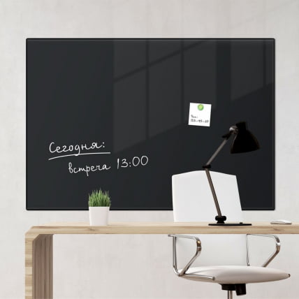 Доска магнитно-маркерная стеклянная BRAUBERG 60х90 см Черная_6