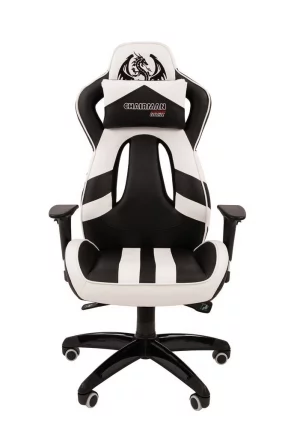 Кресло геймерское CHAIRMAN GAME 25 Черный-белый_1