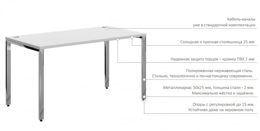 Рабочая станция XTEN GLOSS XGWST 2414 Легно Темный_2