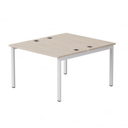 Бенч-система на 2 места на металлокаркасе, опоры 90 гр Everprof EVO 254S018 Дуб Соната Белый_0