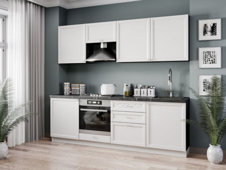 Шкаф кухонный 600 Джулия ЛД 284.350.000.062 Черный Белый_2