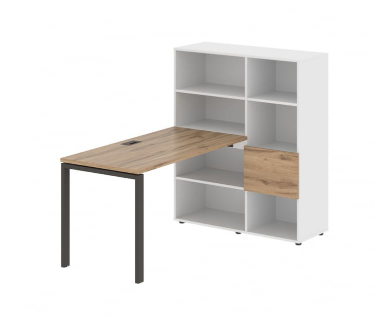 Рабочая станция EDIS EURST 1113 Дуб Денвер светлый Мокко Белый_0