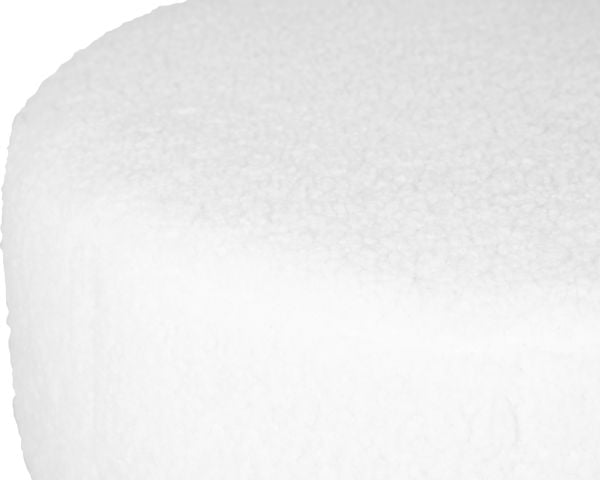 Пуф ДОБРИН ДЭННИ БЛАCК (белый букле (13)) / DOBRIN DANNY BLACK_1