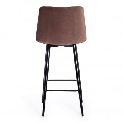 Стул полубарный CHILLY (mod. 7095пб ) ткань/металл, 53x44x94 см, высота до сиденья 66 см, коричневый barkhat 12/черный_4