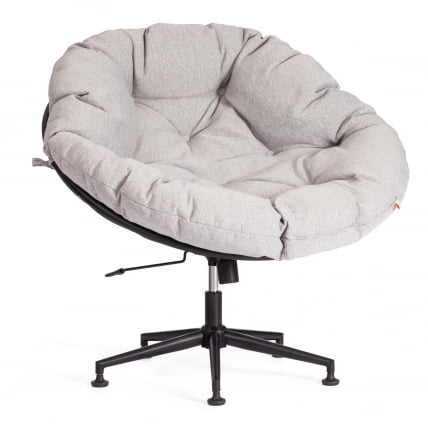 Кресло CLOUDE рогожка/металл, 97х98х90-96см, серо-бежевый, 3M 16/2_0