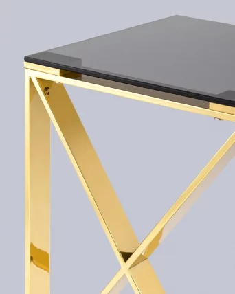 Журнальный стол КРОСС 40x40 Золото_1