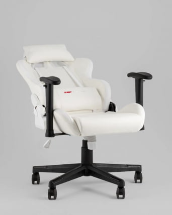 Кресло геймерское с подсветкой ТопЧаирс ГММ-080 белый на черной базе / TopChairs GMM-080_9
