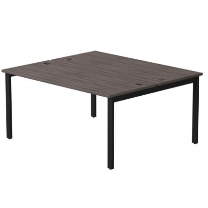 Бенч-система на 2 места на металлокаркасе, опоры 45 гр Everprof EVO 254S017 Дуб Пасадена Черный_0