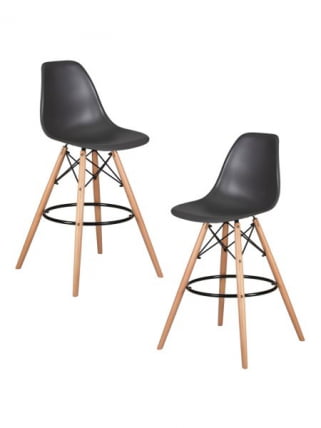 Стул барный ДОБРИН ДСВ БАР (ножки светлый бук, цвет темно-серый (ГР-04)) 2 шт / DOBRIN DSW BAR (GR-04))_0