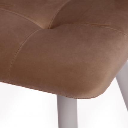 Стул CHILLY (mod. 7095-1) ткань/металл, 45x53х88 см, высота до сиденья 50 см, бежевый barkhat 5/белый_6