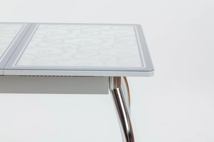 Стол обеденный Аспен КЗ(6195) серый,завитки серебро_6