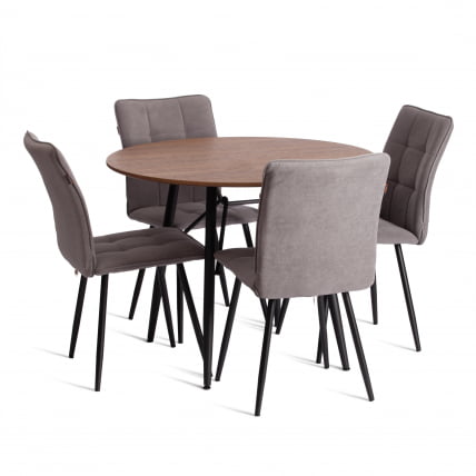 Стул обеденный Бари ЛТ, велюр, серый/черный, 29, 41х55х89 см / Bari LT,_9