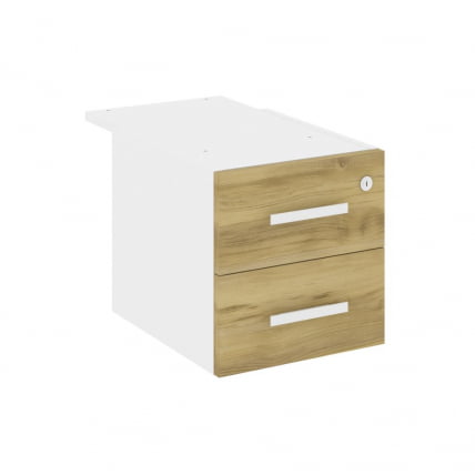 Тумба подвесная с двумя ящиками CONCEPT CN.PT-004 B/W Дуб Винченцо Белый бриллиант Белый_0
