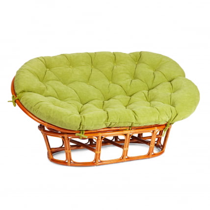 Диван MAMASAN/МАМАСАН 23/02 W /с подушкой/ подушка 182х119 см, 169х102х80 см, Honey (мед), флок, олива, 23_0