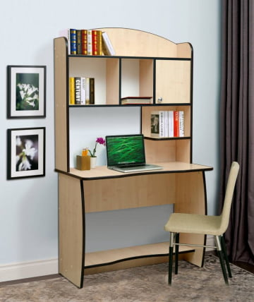 Стол компьютерный №4 Ясень Шимо светлый/Венге_0