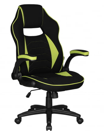 Кресло игровое DOBRIN RICK (черно-светло-зеленый)_0