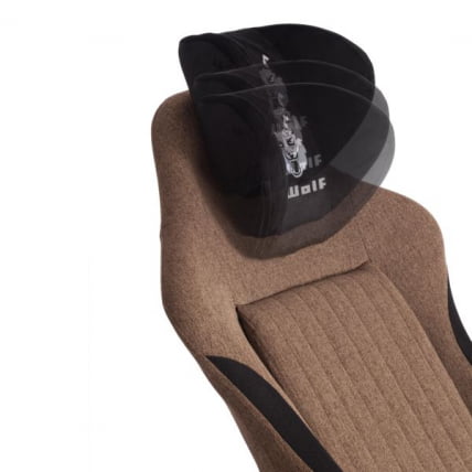 Кресло iWolf ткань, черный/коричневый_16