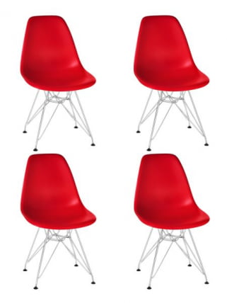 Стул обеденный ДОБРИН ДСР (ножки хром, цвет красный (Р-02)) 4 шт / DOBRIN DSR (R-02))_0