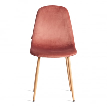 Стул BREEZE (mod. JSC-58) Велюр/металл , 44 х 53 х 86 см, Coral (коралловый) HLR44 / натуральный_4