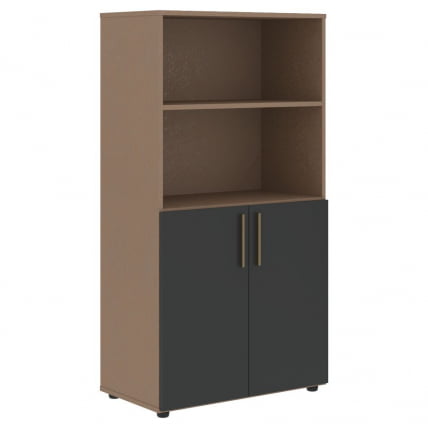 Шкаф с 1 комплектом глухих малых дверей VELION VMCS 80.5 Яшма черный Кобра_0