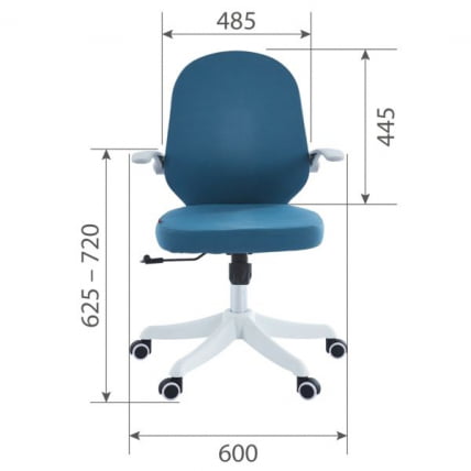 Детское компьютерное кресло CHAIRMAN CH107 ткань голубой_7