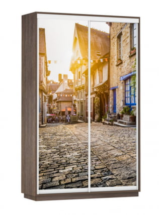 Шкаф-купе двухдверный Экспресс Дуо 1400х2400х Улица/Венге / 1400х2400h_0